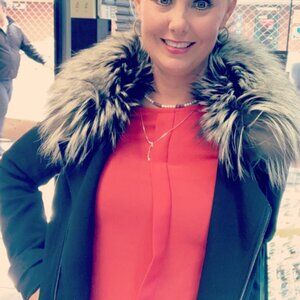 Black coat with Silver Fox